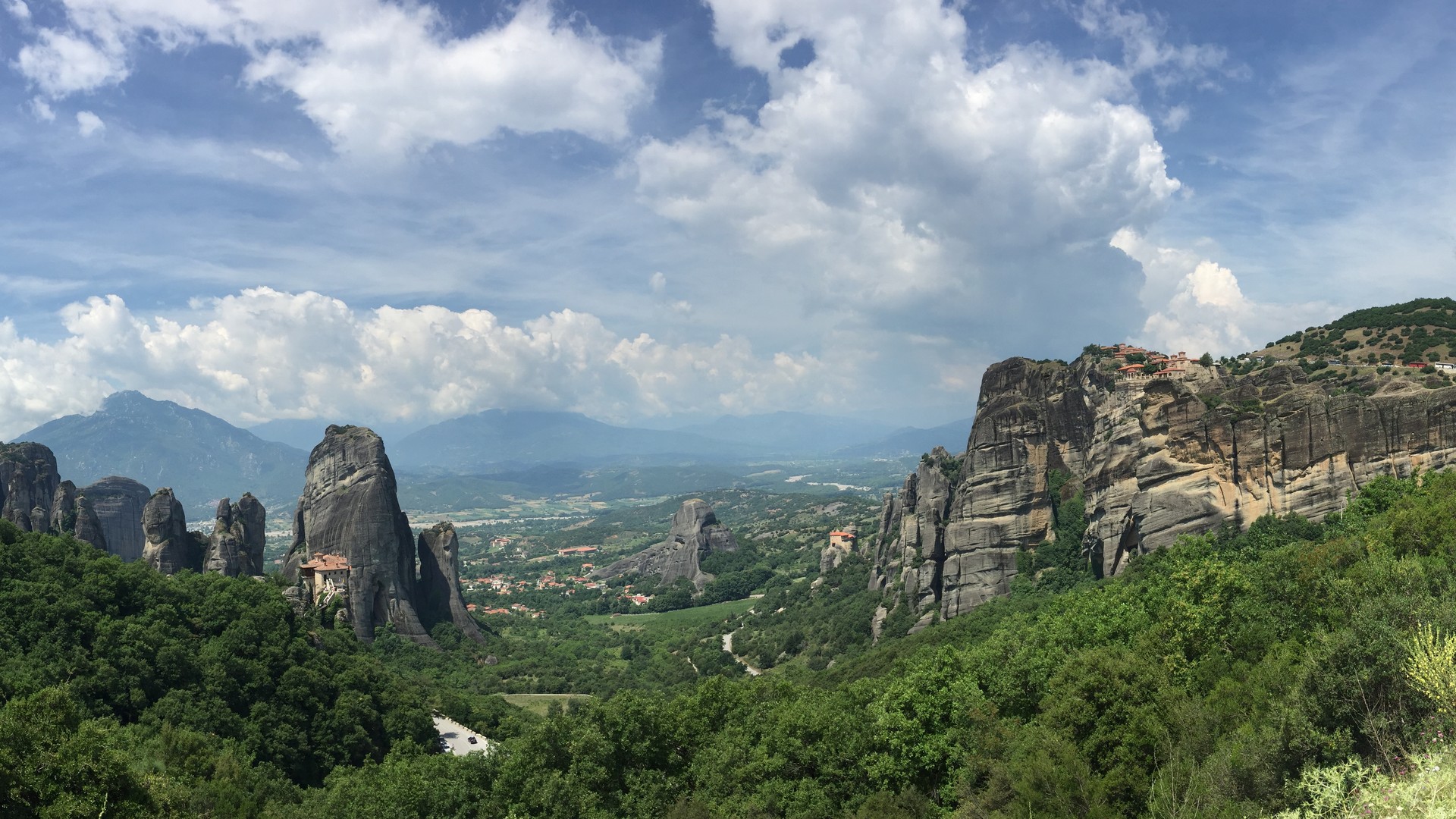 Meteora rock formations and monasteries in Greece
