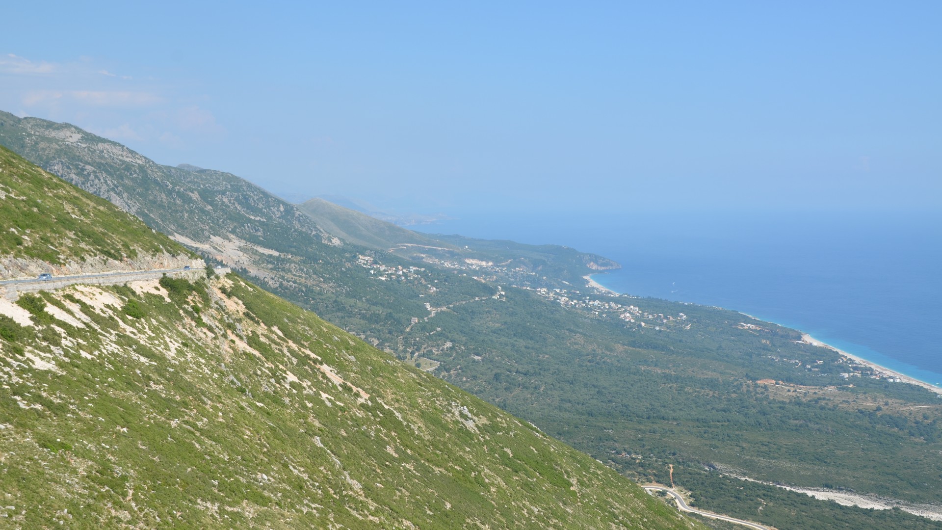 Llogara Pass overlooking the Albanian Riviera
