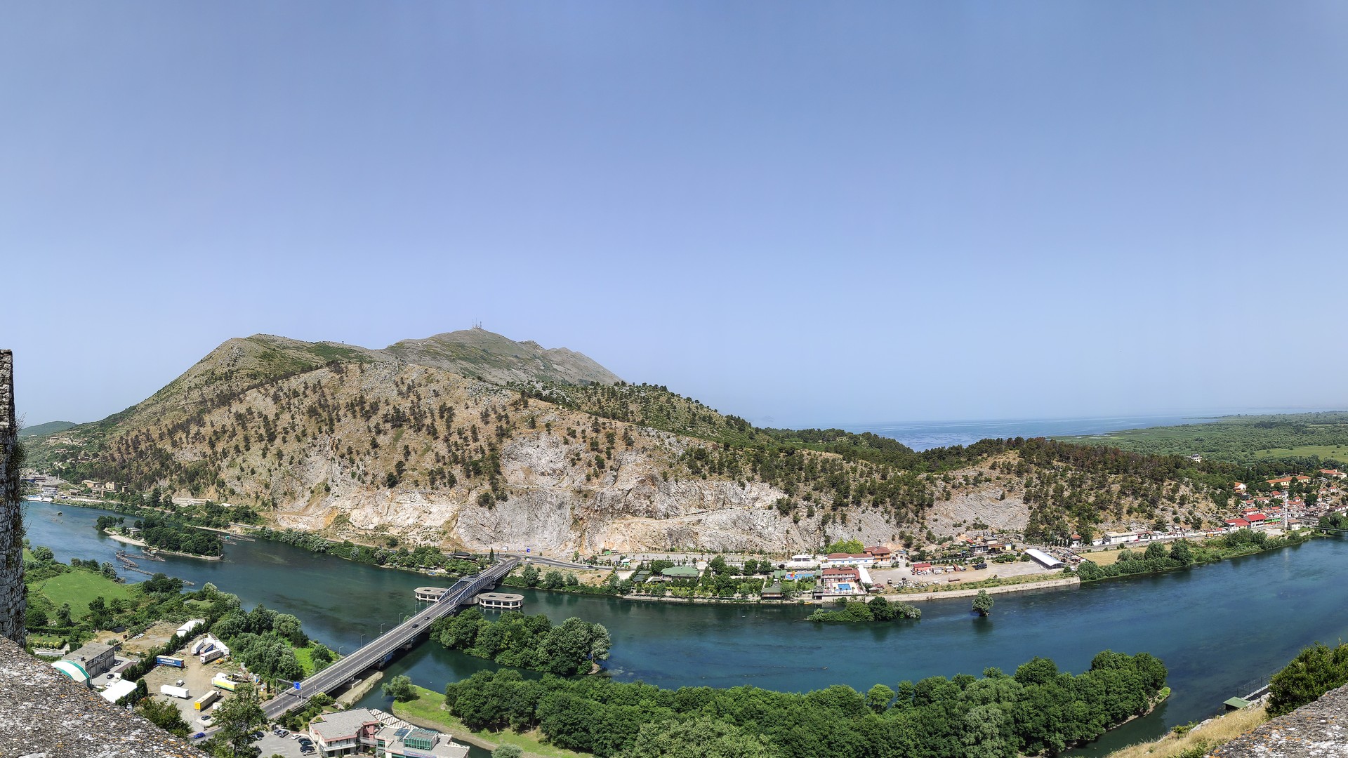 View from Rozafa Castle over Shkodra, Albania
