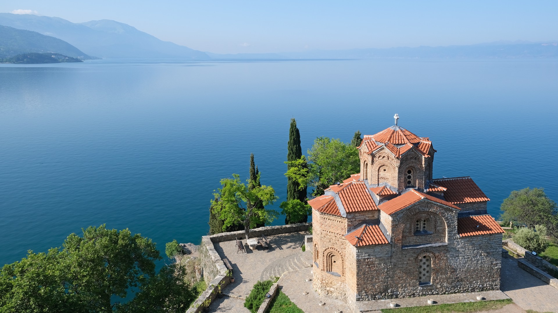 Church of Saint John at Kaneo above Lake Ohrid, North Macedonia