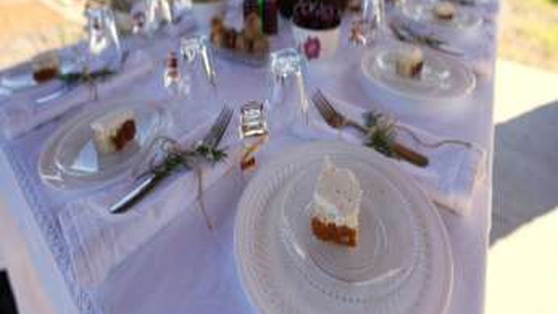 Table prepared for a local cheese tasting experience