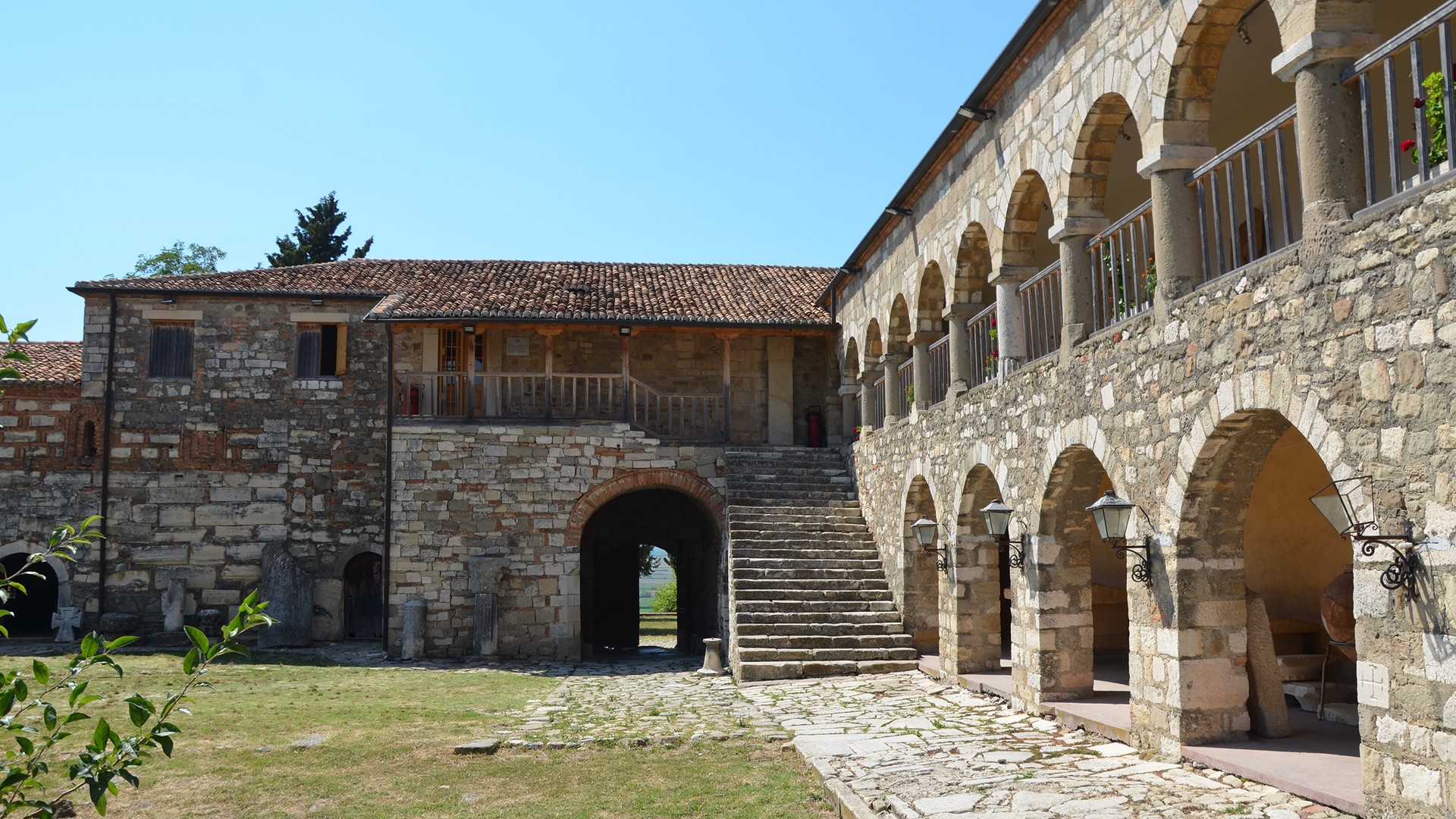 Historic monastery complex at Apollonia, Albania
