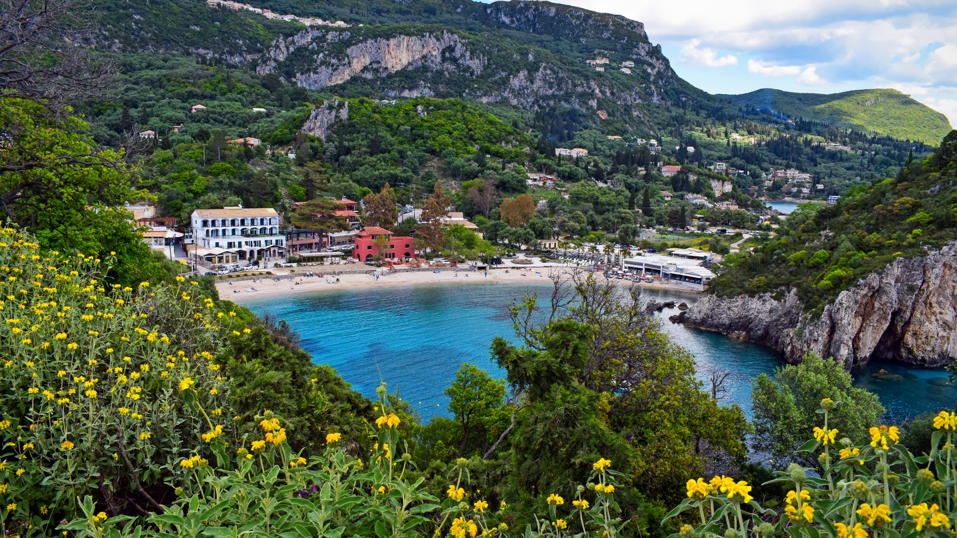 Paleokastritsa bay on the island of Corfu