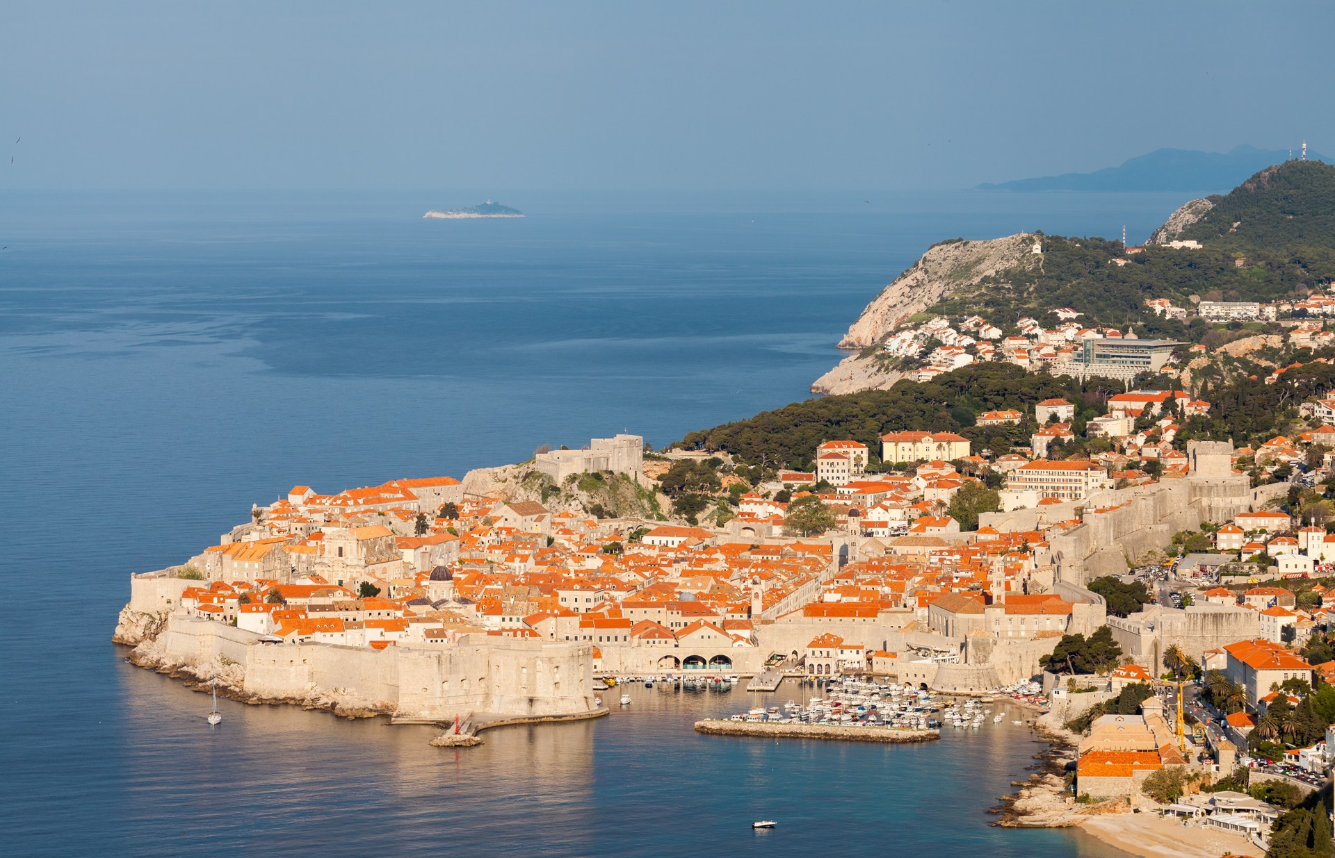 Dubrovnik old town and the Adriatic Sea, Croatia