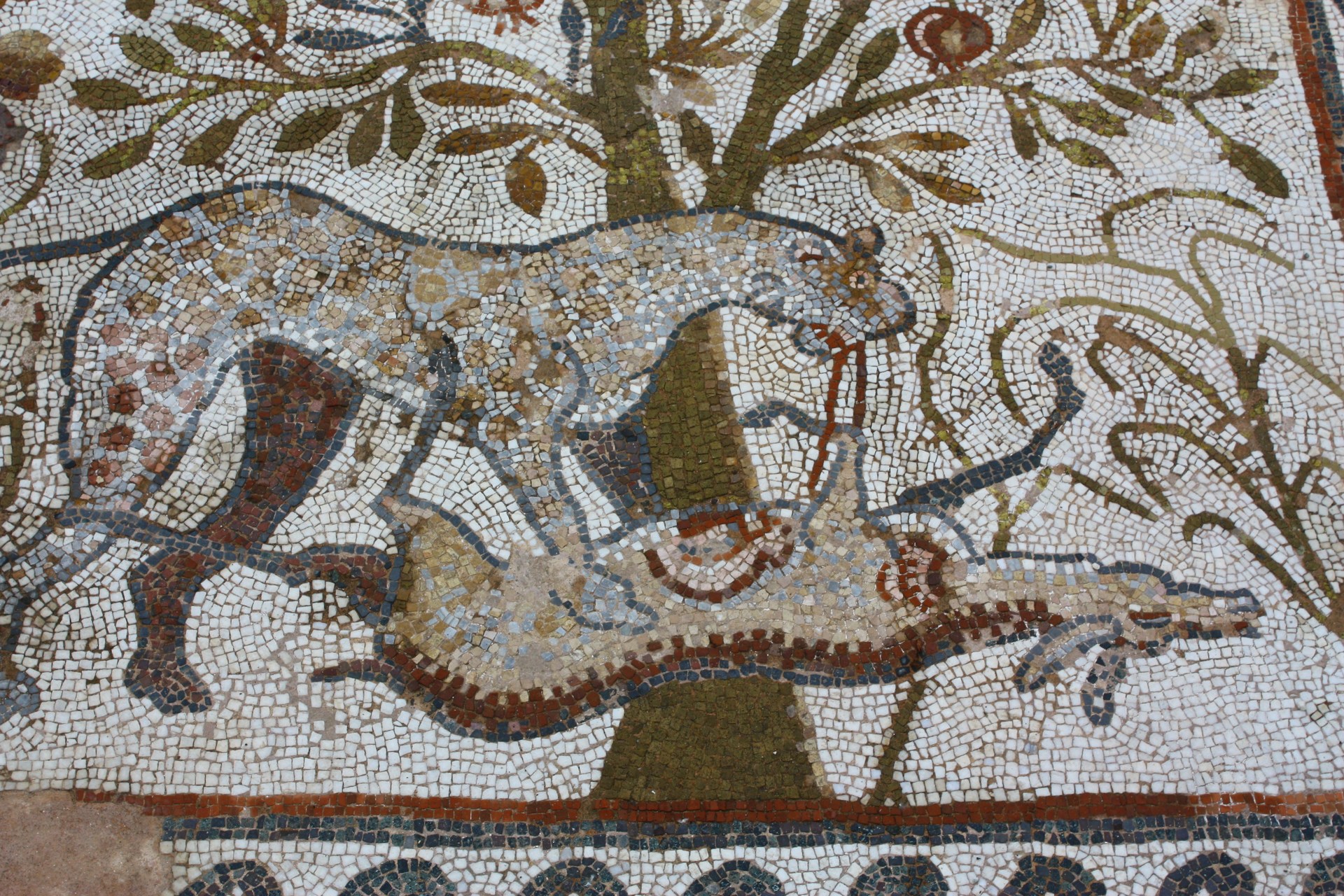 Ancient mosaic at Heraclea Lyncestis near Bitola, North Macedonia