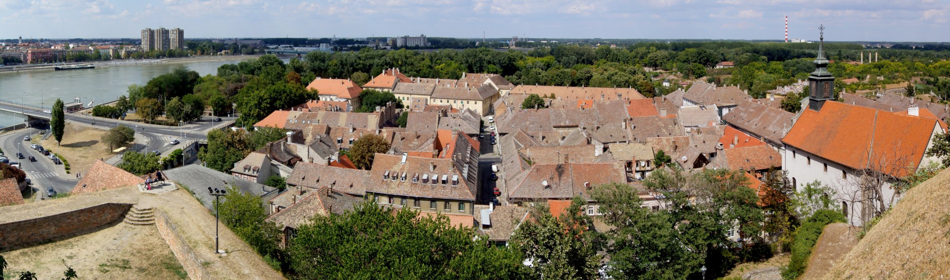 Petrovaradin Fortress and the Danube at Novi Sad, Serbia