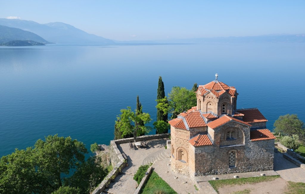 Church of Saint John at Kaneo above Lake Ohrid, North Macedonia