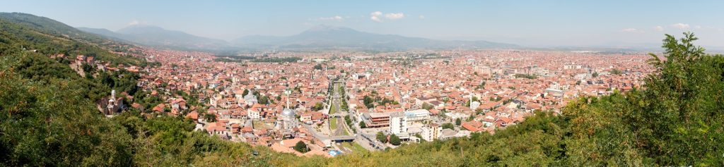 Panoramic view over the historic city of Prizren, Kosovo