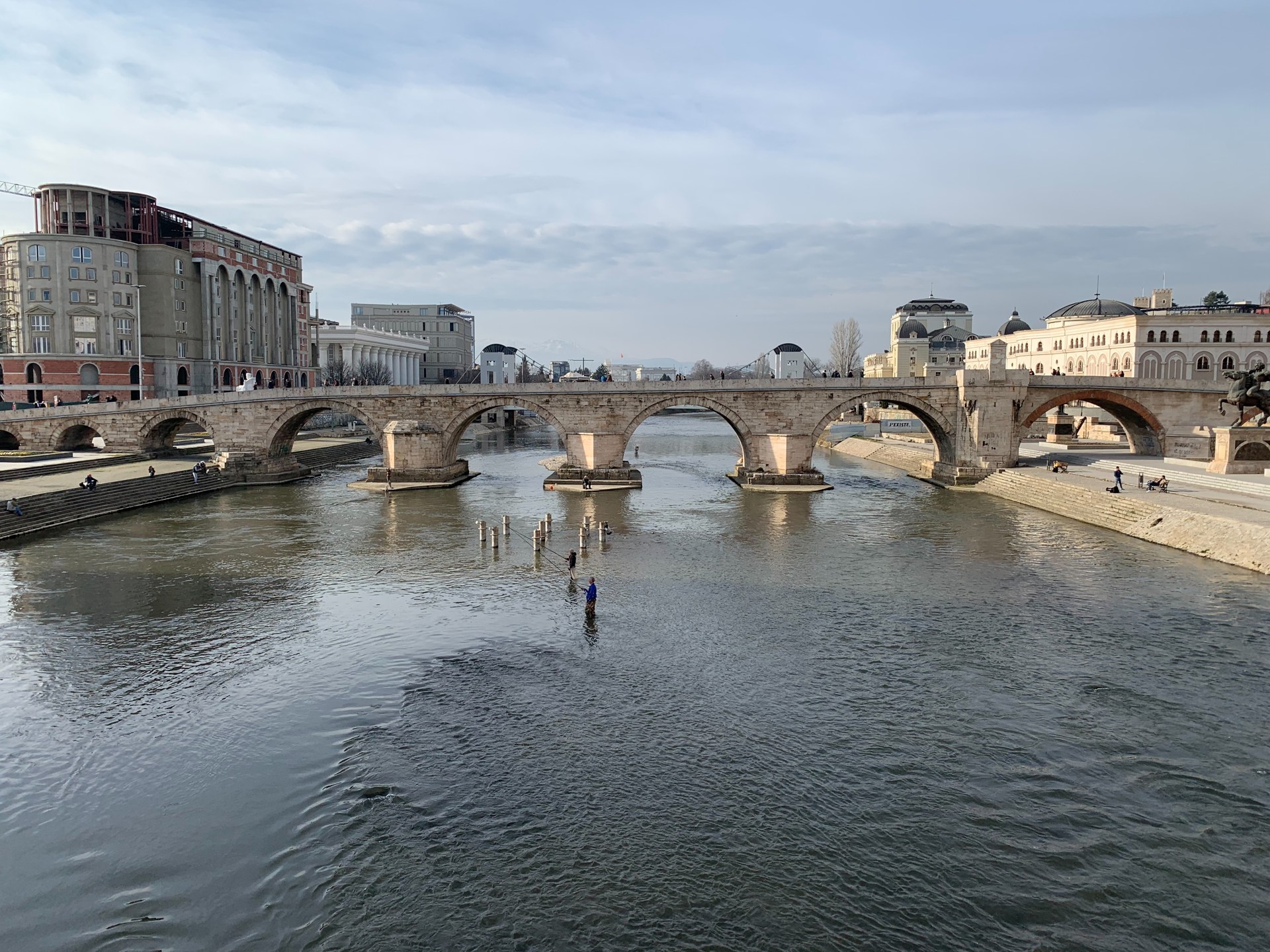 The Stone Bridge in Skopje, North Macedonia