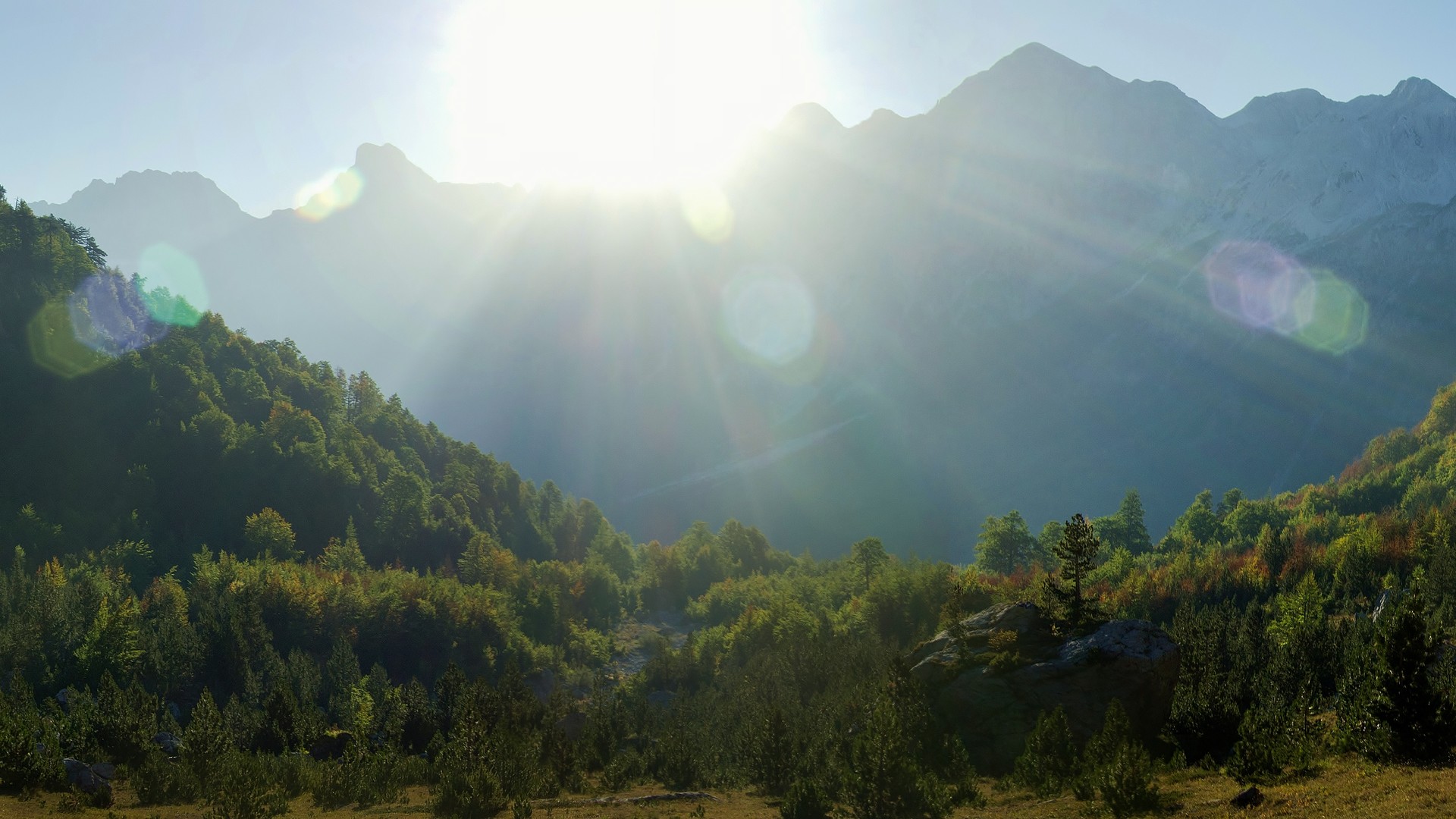 Sunlight over the Accursed Mountains of Albania
