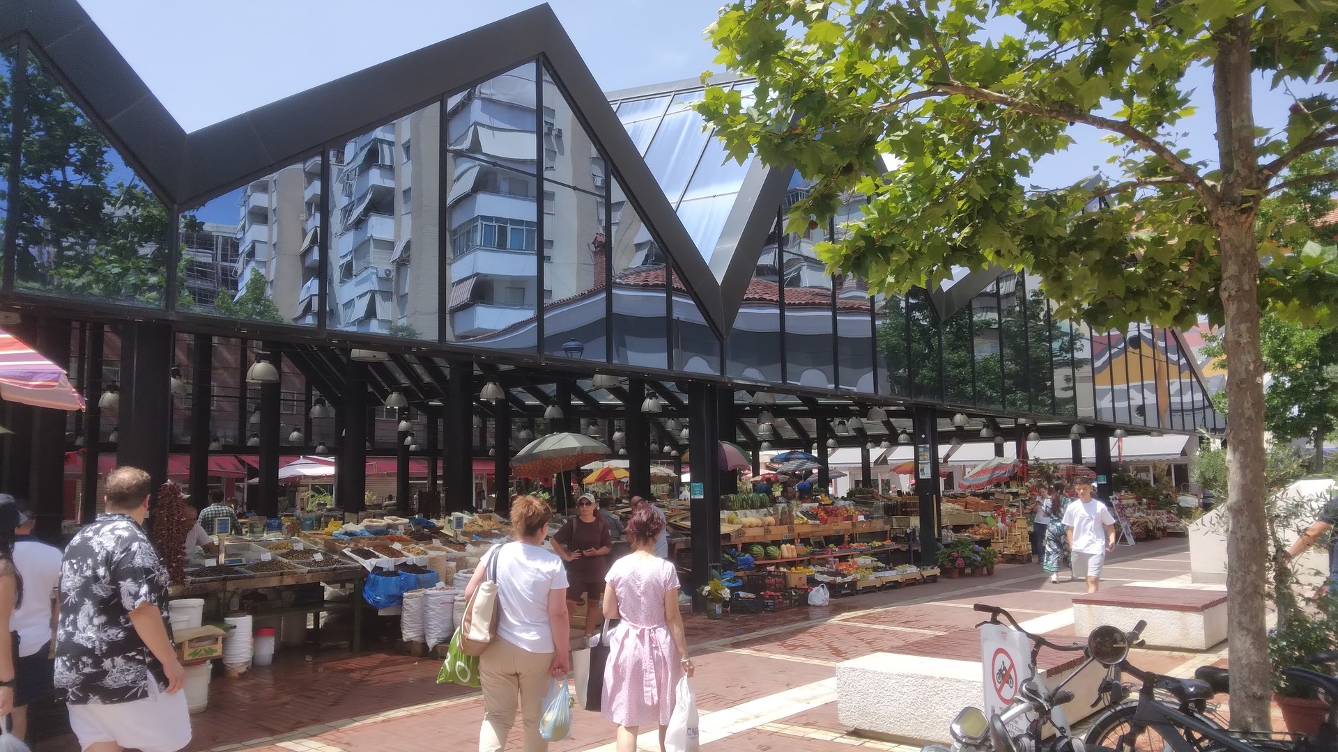 New Bazaar food market in Tirana, Albania