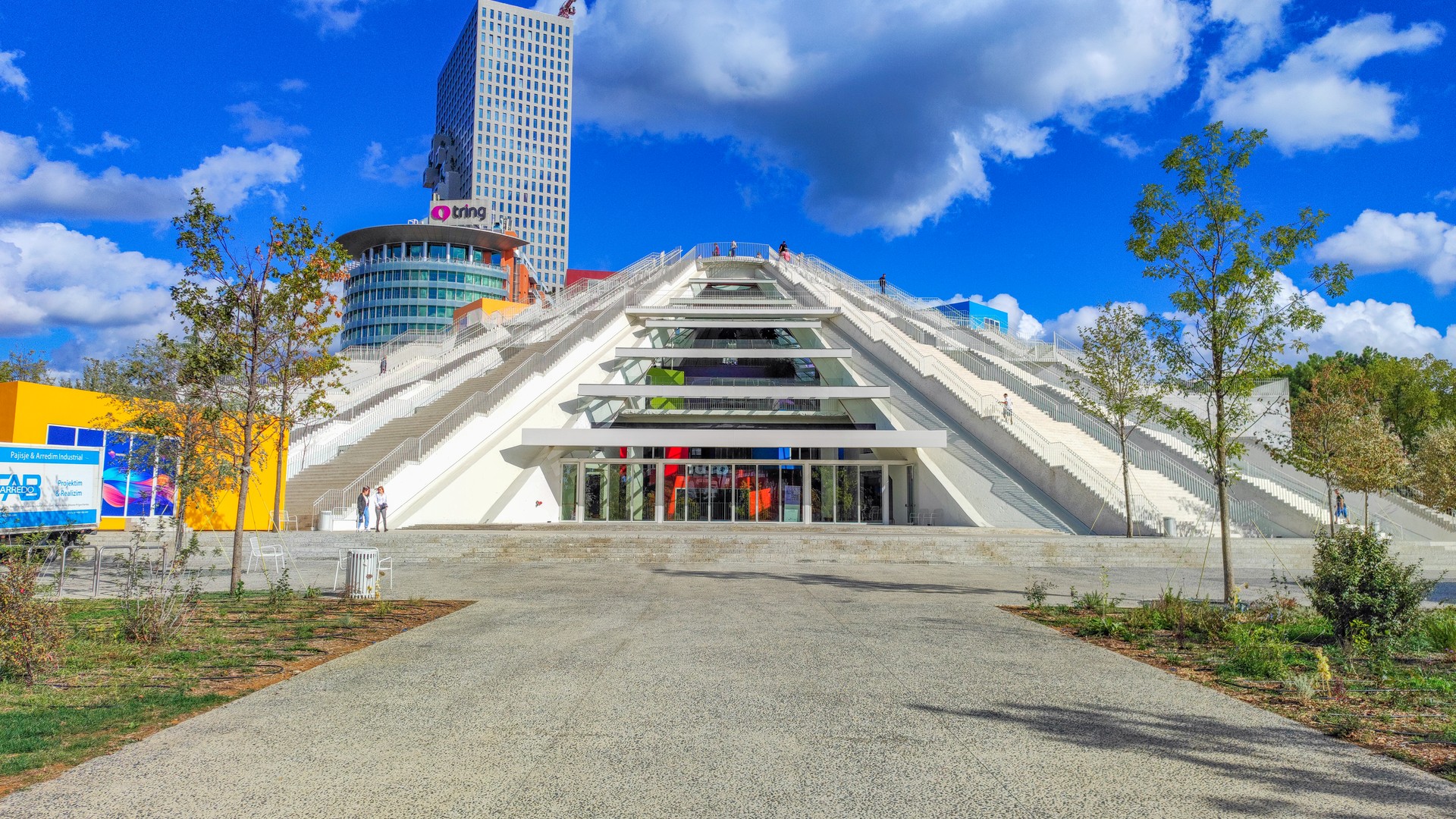 The restored Pyramid of Tirana