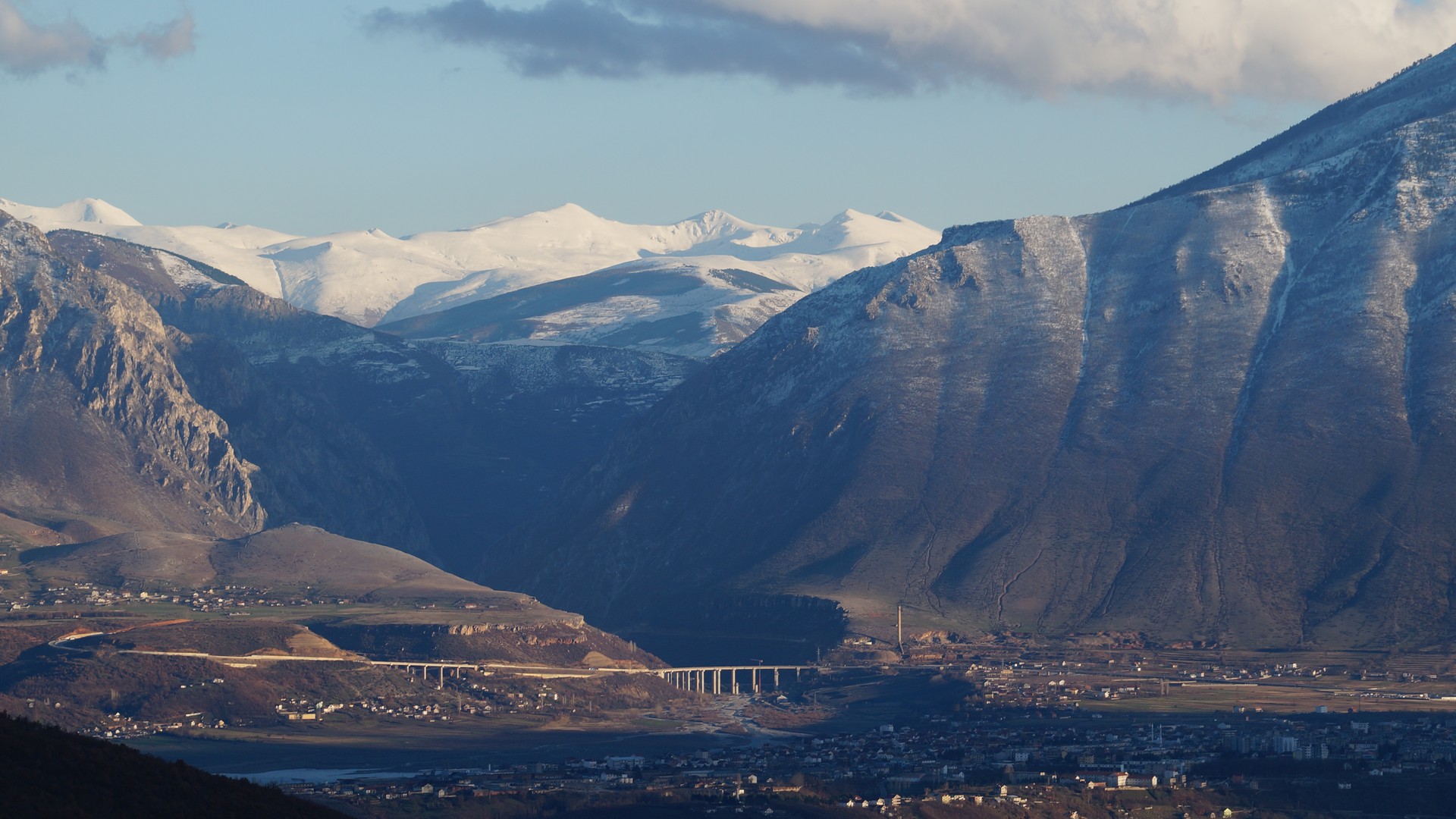 Mountain landscape in the Kukes region of Albania