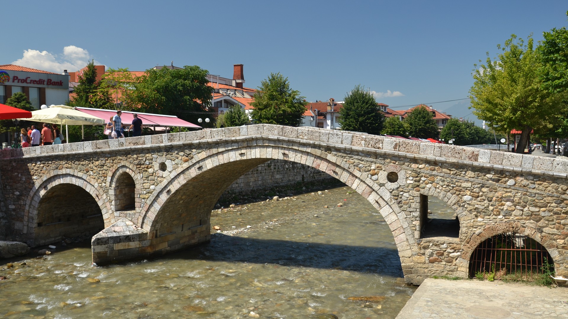 Old Stone Bridge and historic centre of Prizren, Kosovo